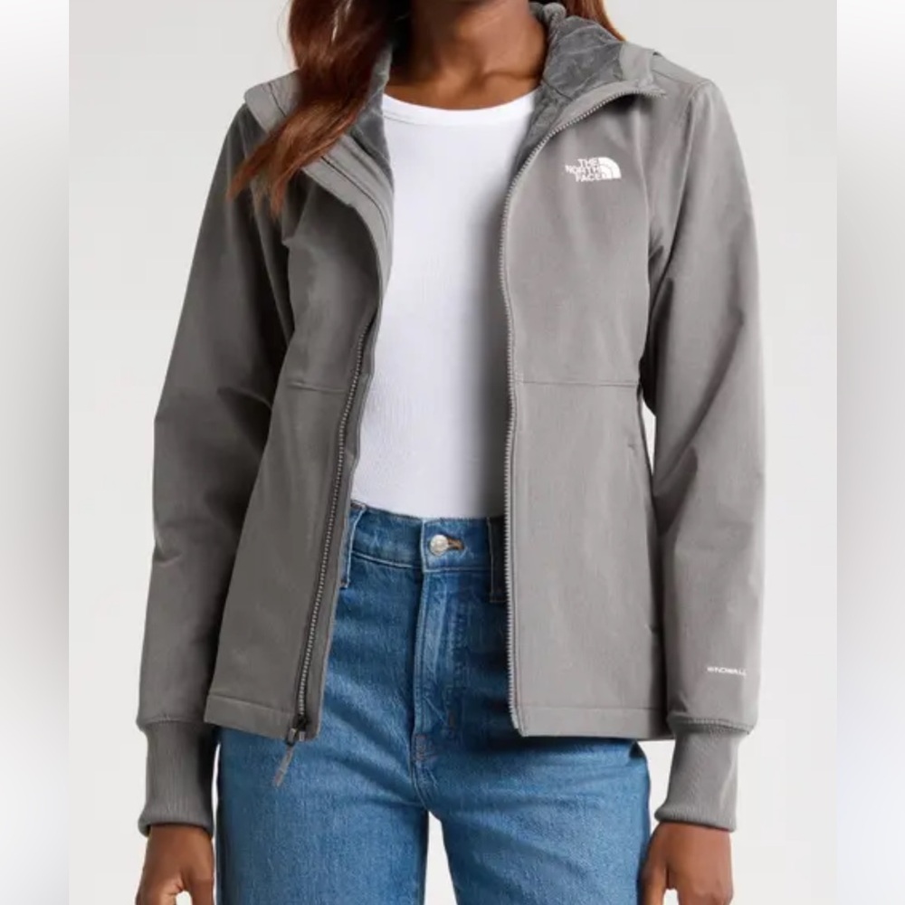 North Face Shelbe Raschel Hooded Jacket Gray Fleece NF0A84JJ Large